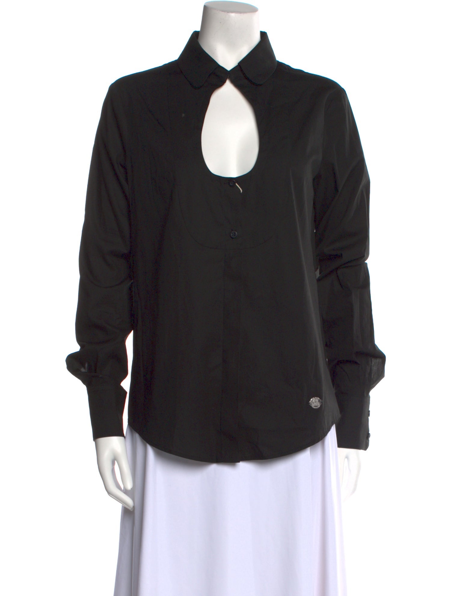 Frankie Morello Long Sleeve Button-Up Top