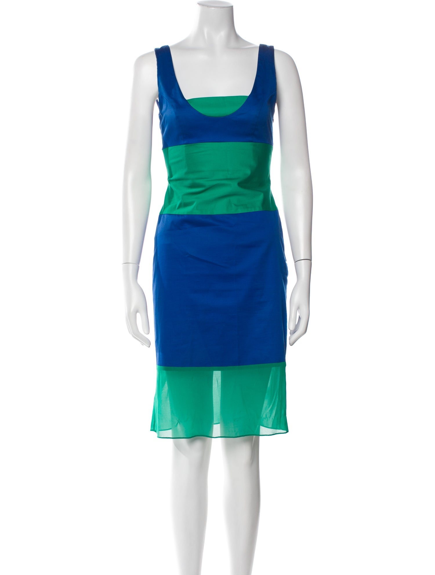 Frankie Morello Colorblock Pattern Knee-Length Dress