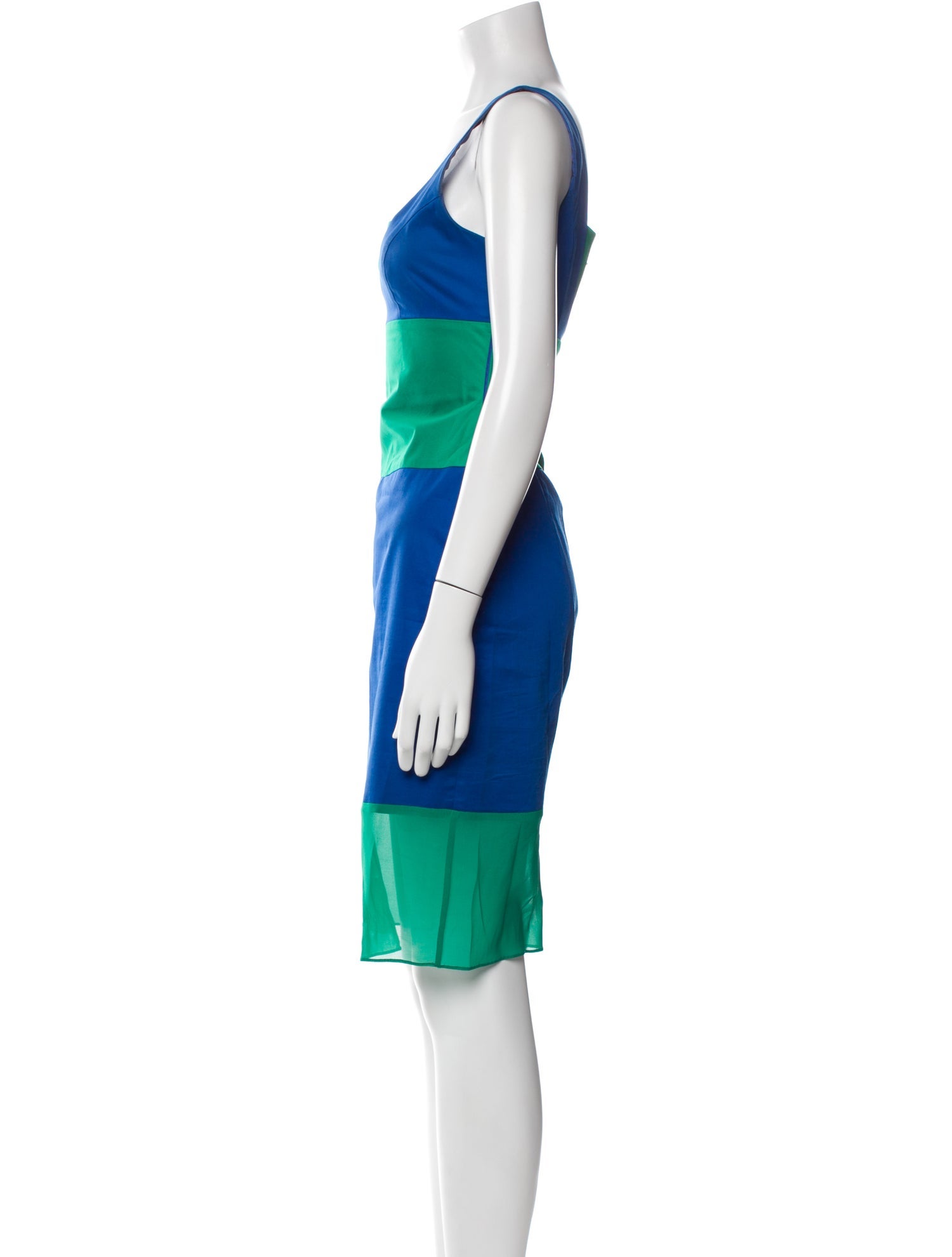 Frankie Morello Colorblock Pattern Knee-Length Dress