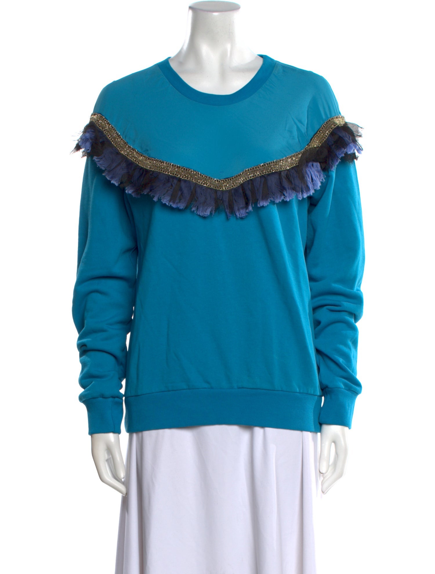 Frankie Morello Crew Neck Long Sleeve Sweatshirt