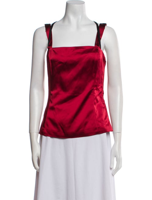 Frankie Morello Square Neckline Sleeveless Top