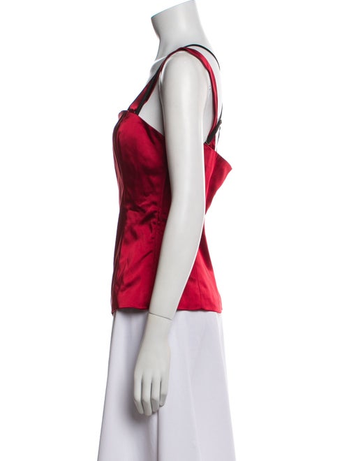 Frankie Morello Square Neckline Sleeveless Top