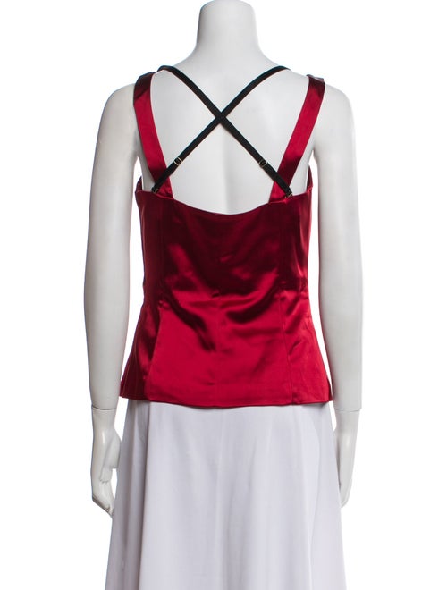 Frankie Morello Square Neckline Sleeveless Top