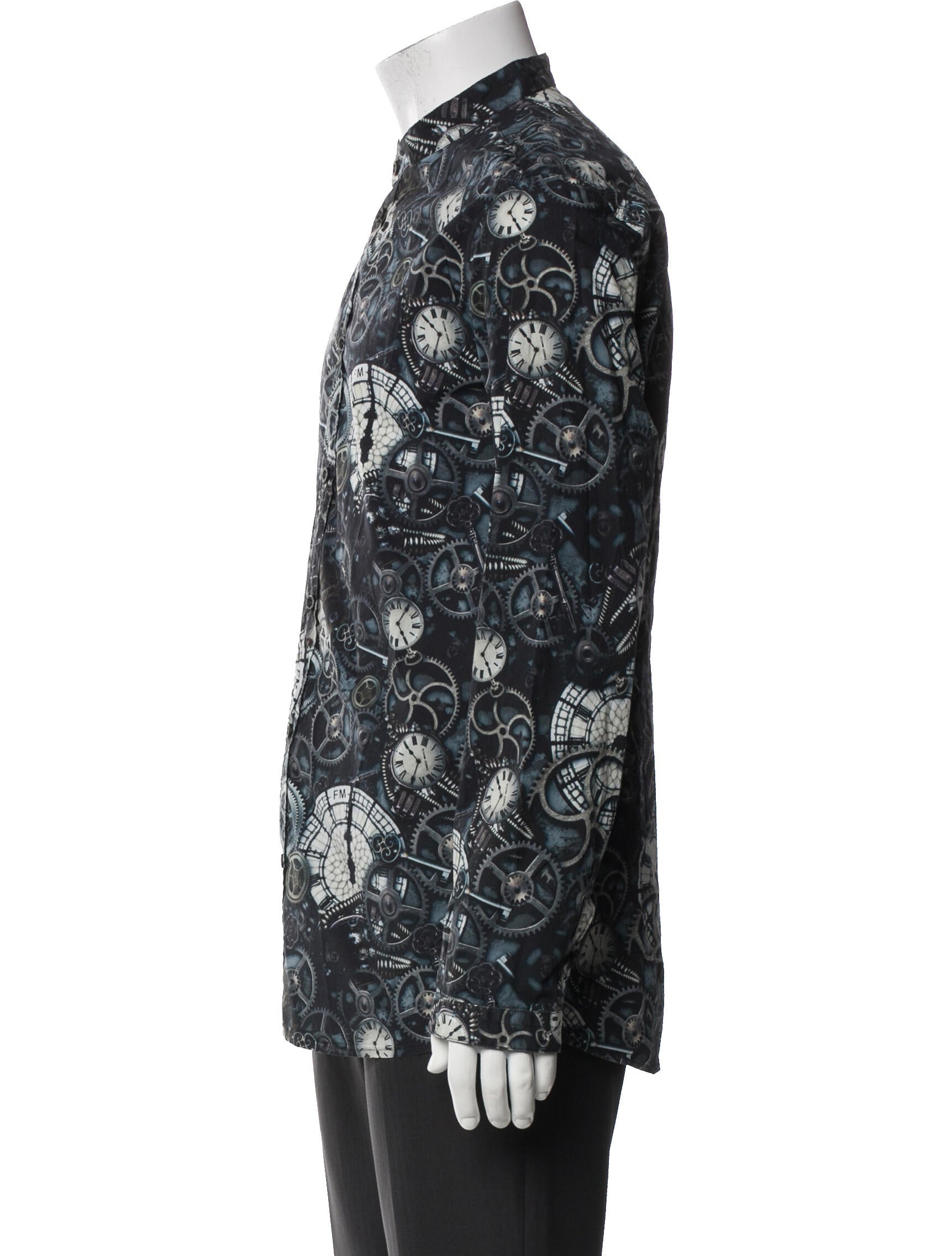 Frankie Morello Printed Long Sleeve Shirt