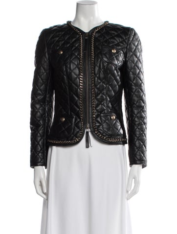 Pre-owned Frankie Morello Leather Jacket In Black