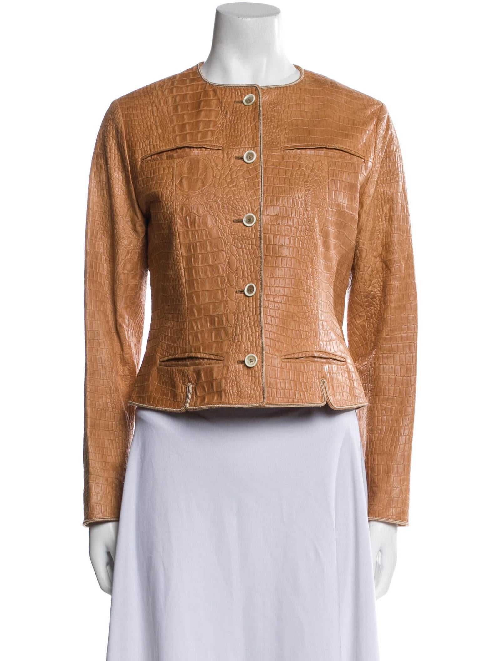 Franck Namani Leather Evening Jacket