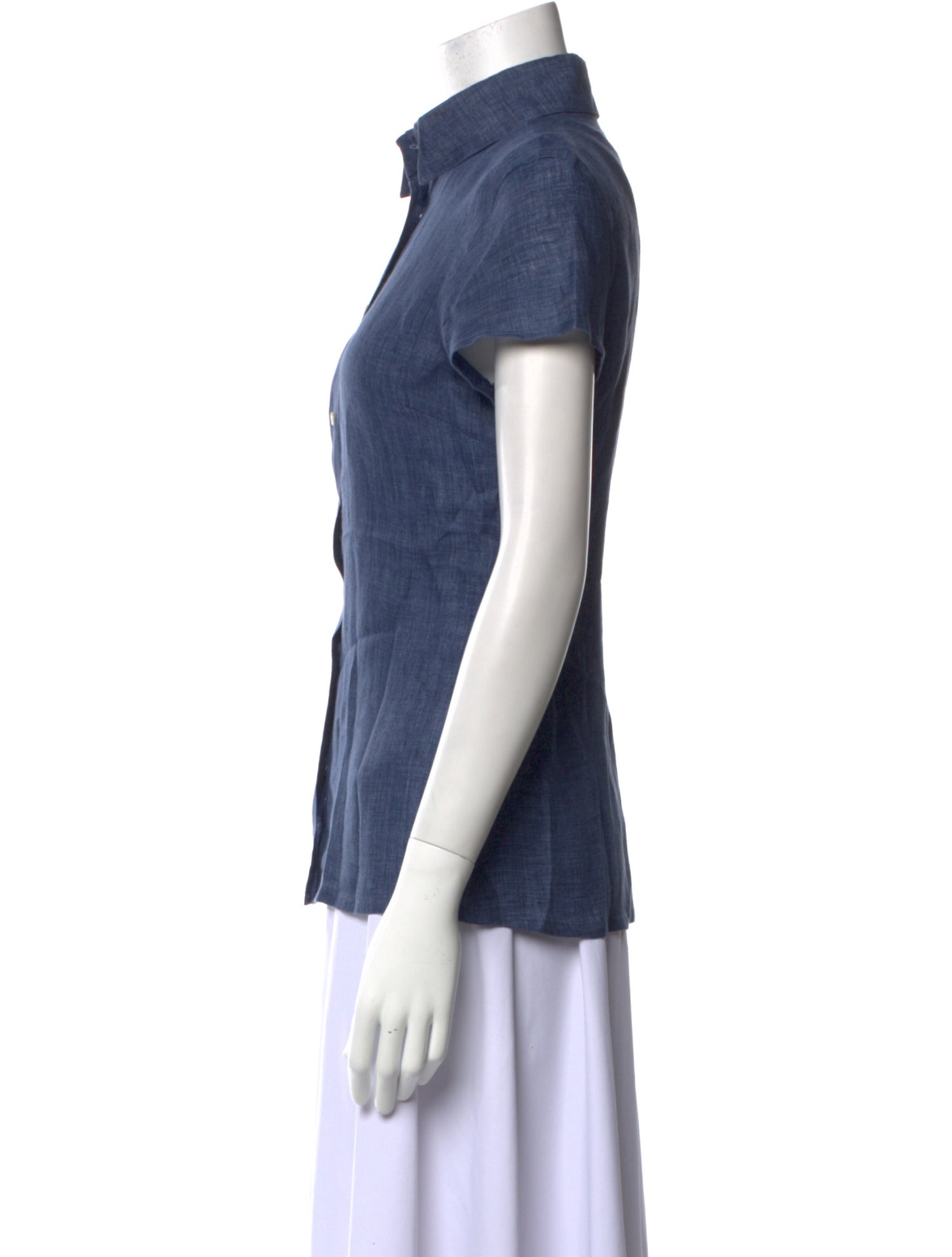 Franck Namani Short Sleeve Button-Up Top