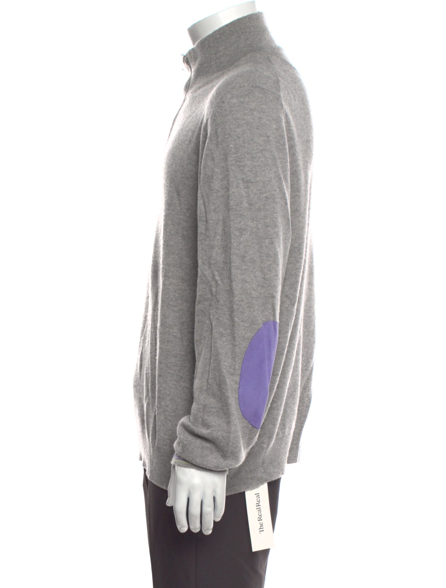 Franck Namani Cashmere Mock Neck Polo Sweater