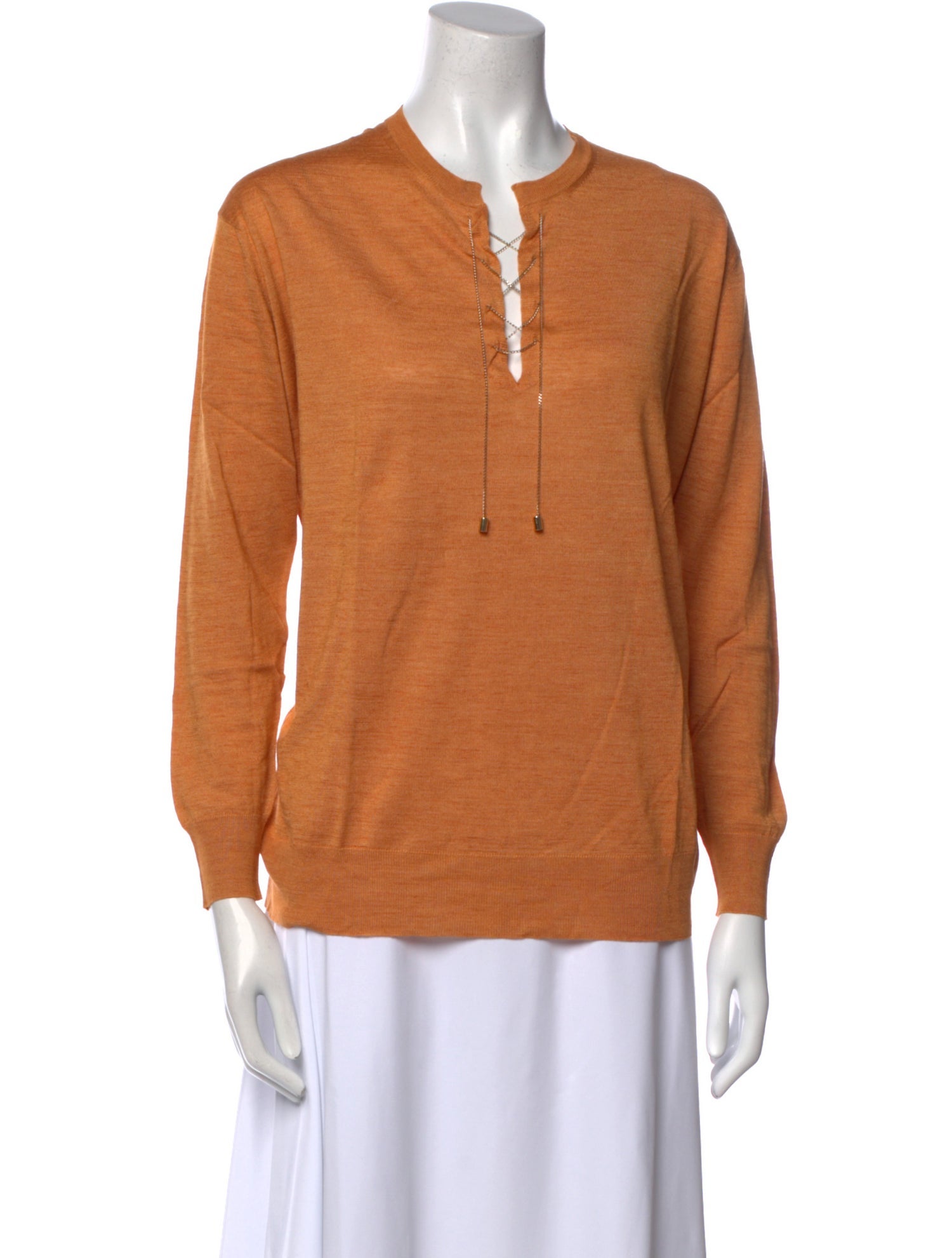 Franck Namani Silk V-Neck Top