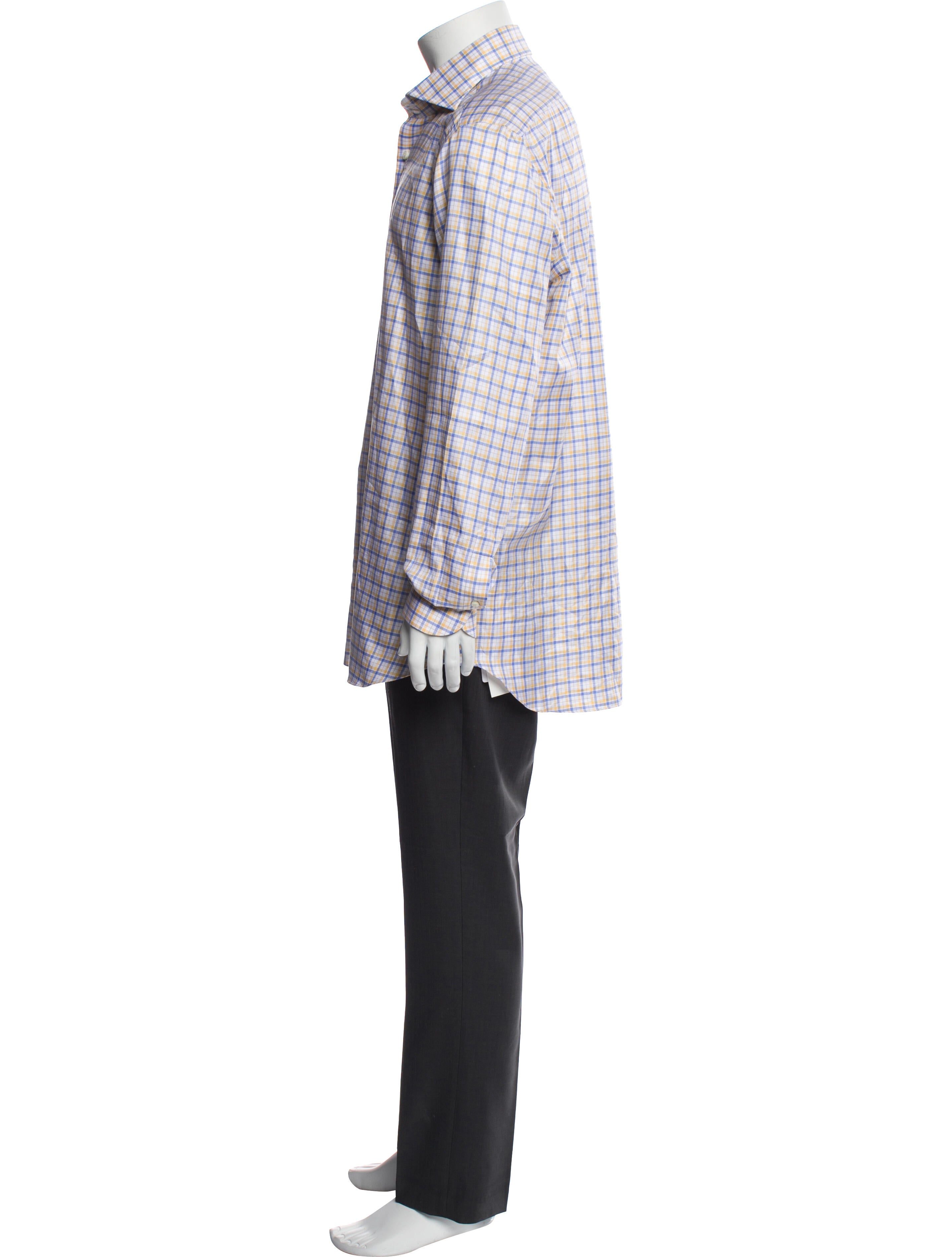 Franck Namani Plaid Print Long Sleeve Shirt