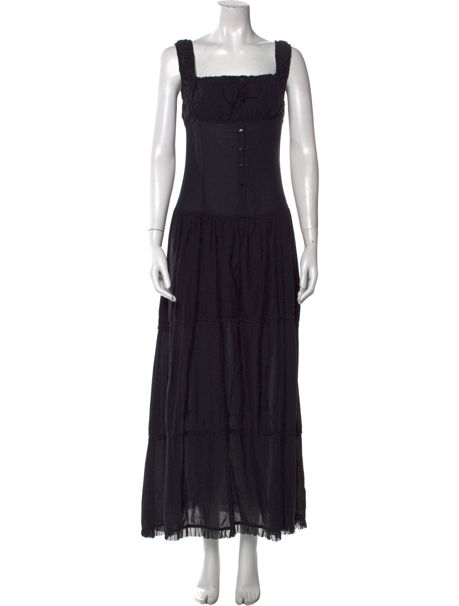 Frankies Bikinis Square Neckline Long Dress