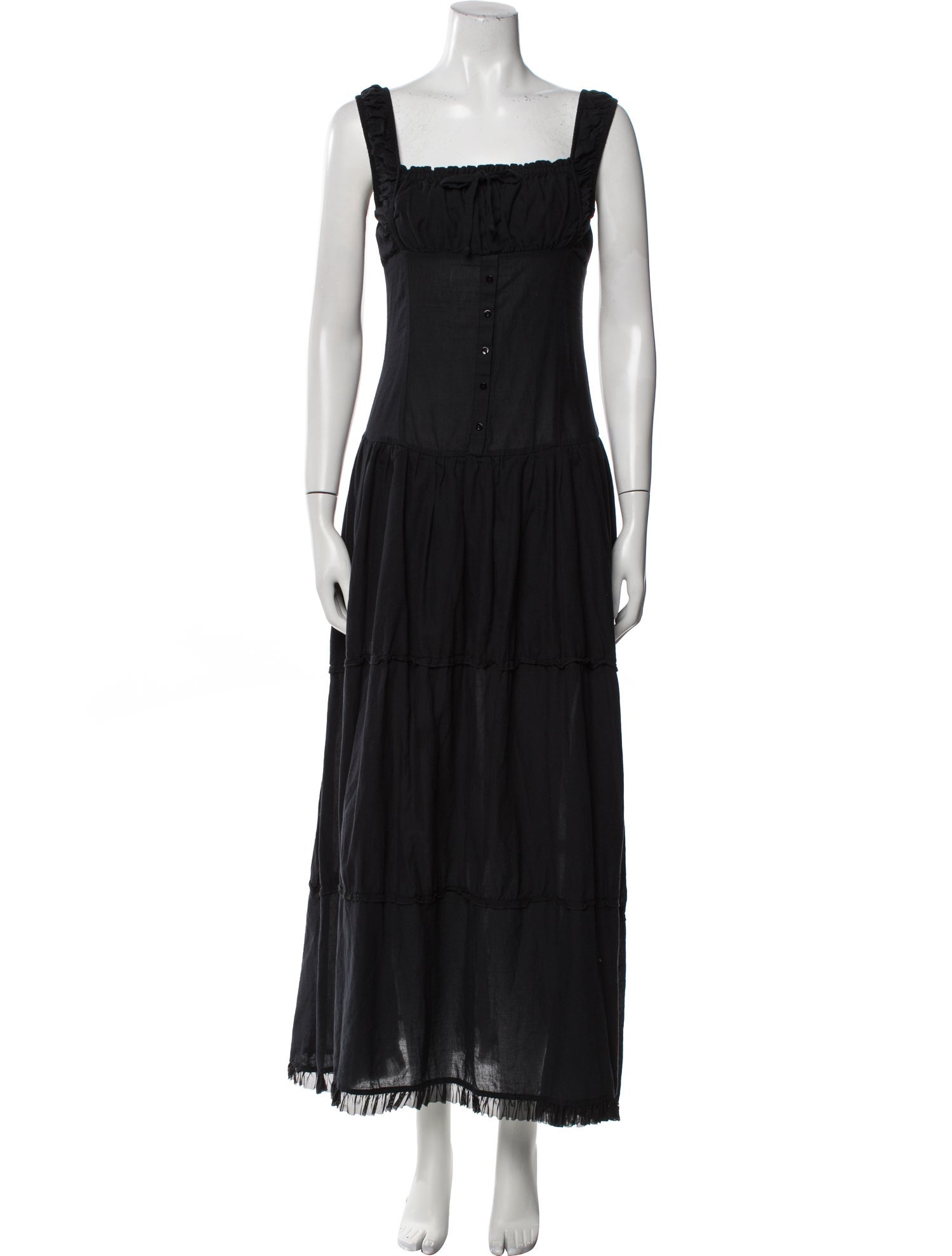 Frankies Bikinis Square Neckline Long Dress