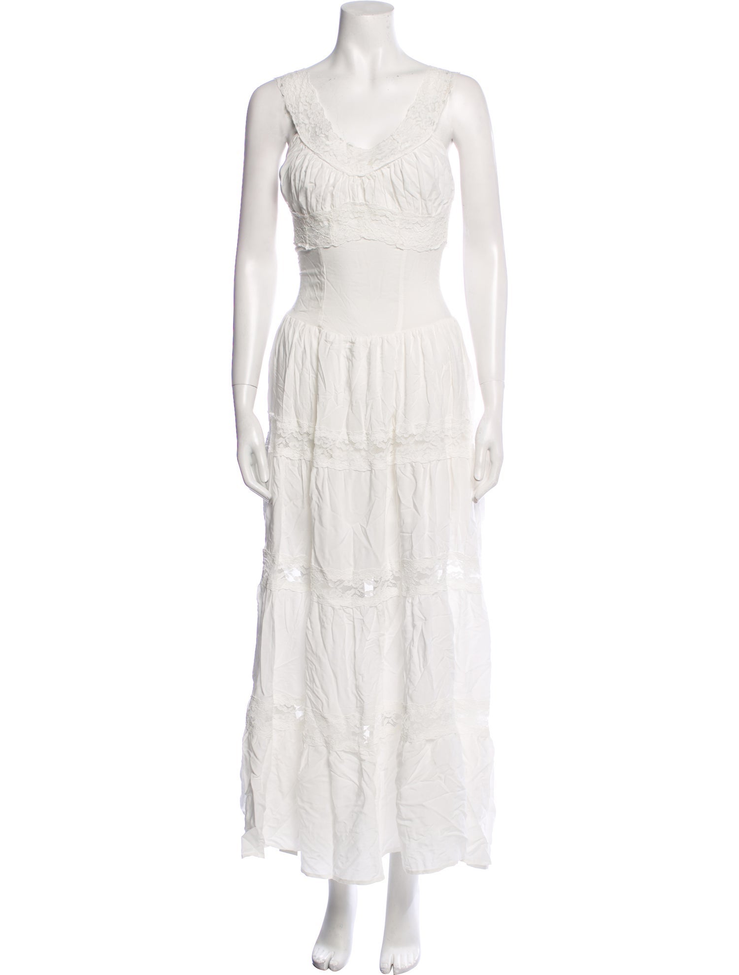 Frankies Bikinis V-Neck Long Dress