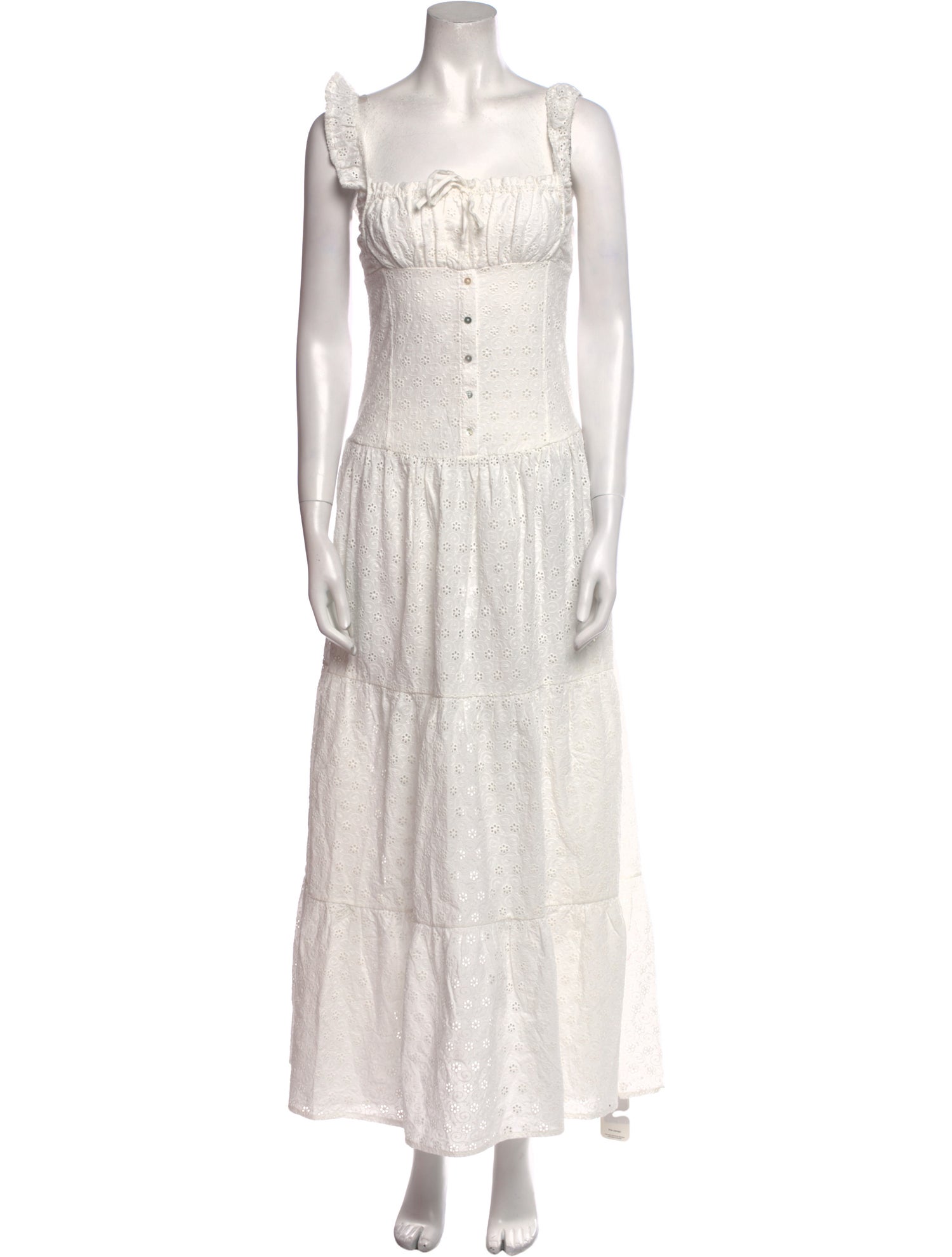 Frankies Bikinis Square Neckline Long Dress