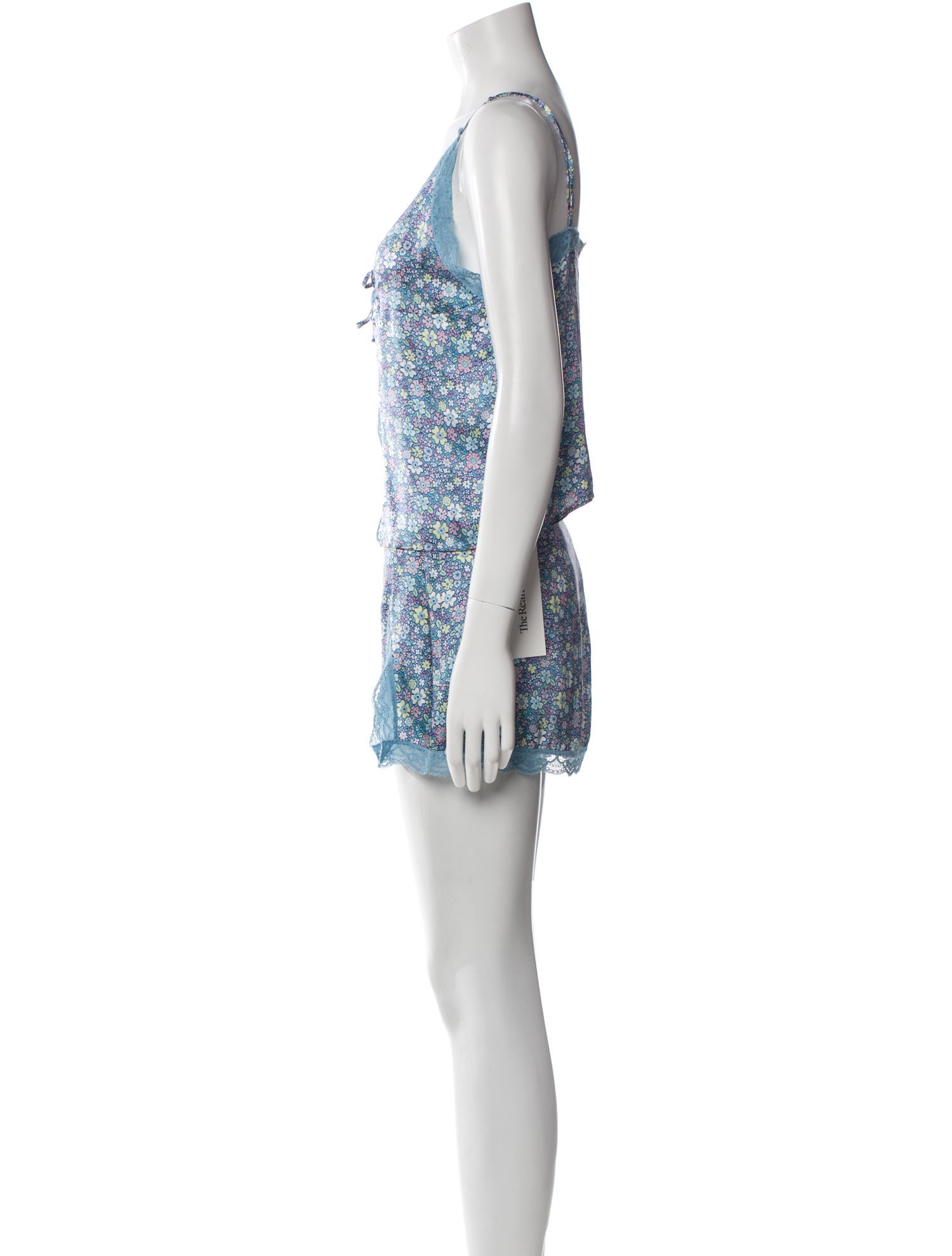 Frankies Bikinis Silk Floral Print Lounge Set