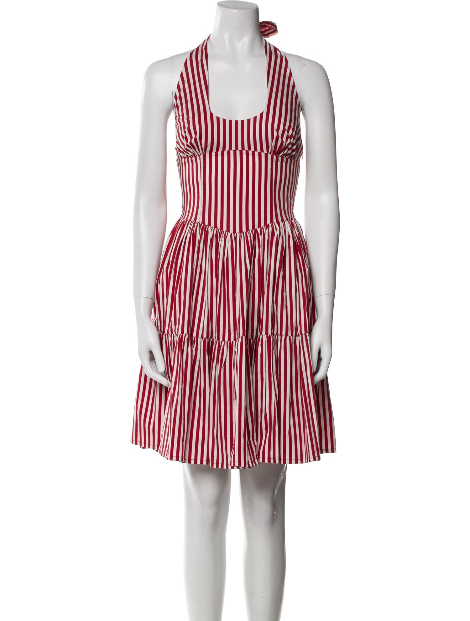 Frankies Bikinis Striped Knee-Length Dress