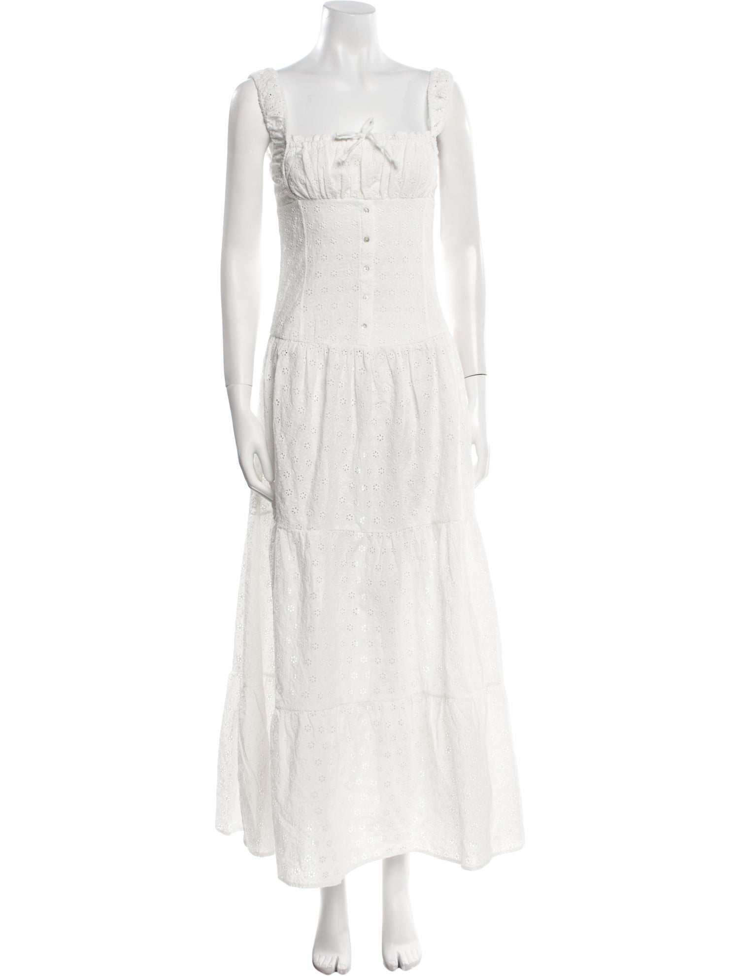 Frankies Bikinis Square Neckline Long Dress