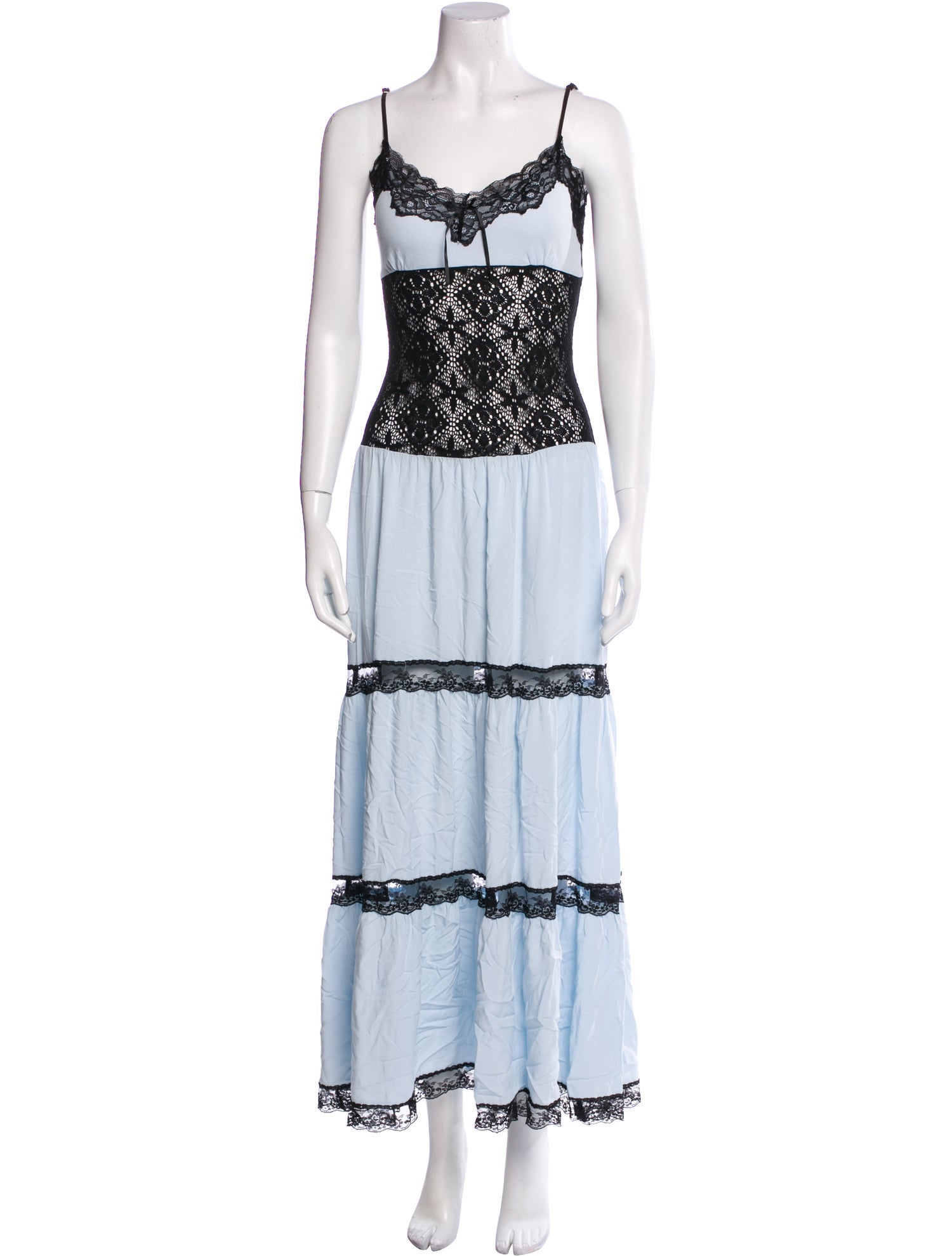 Frankies Bikinis Lace Pattern Long Dress