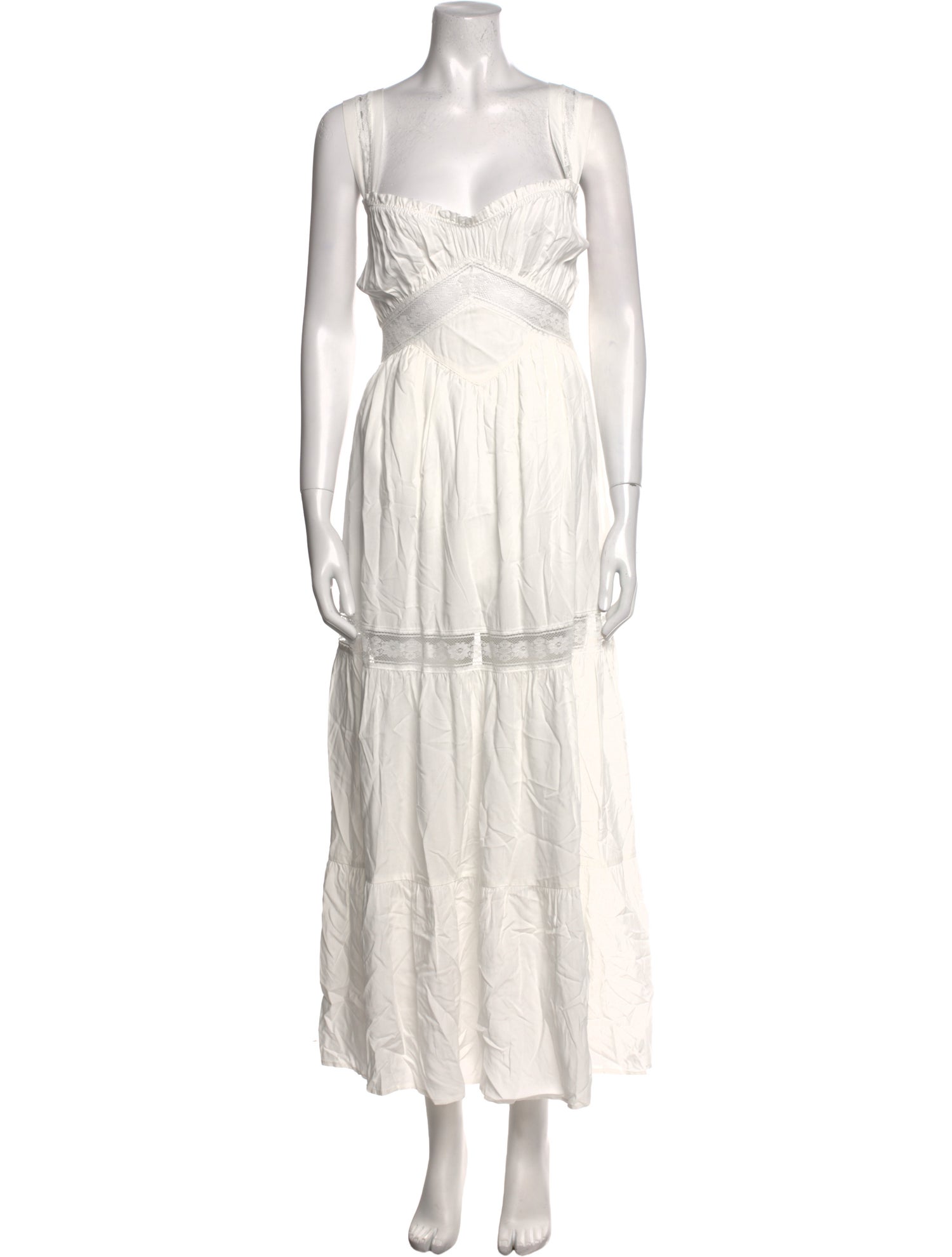 Frankies Bikinis Square Neckline Long Dress