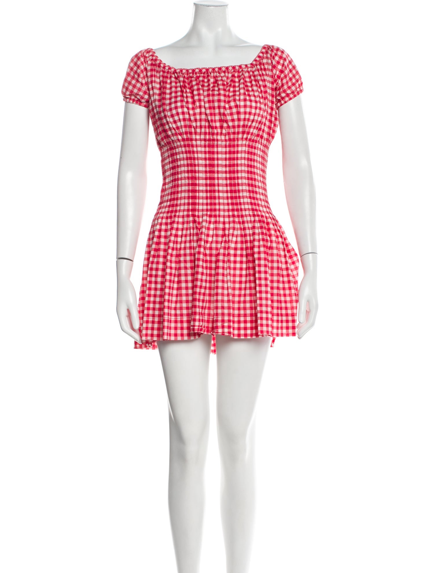 Frankies Bikinis Plaid Print Mini Dress