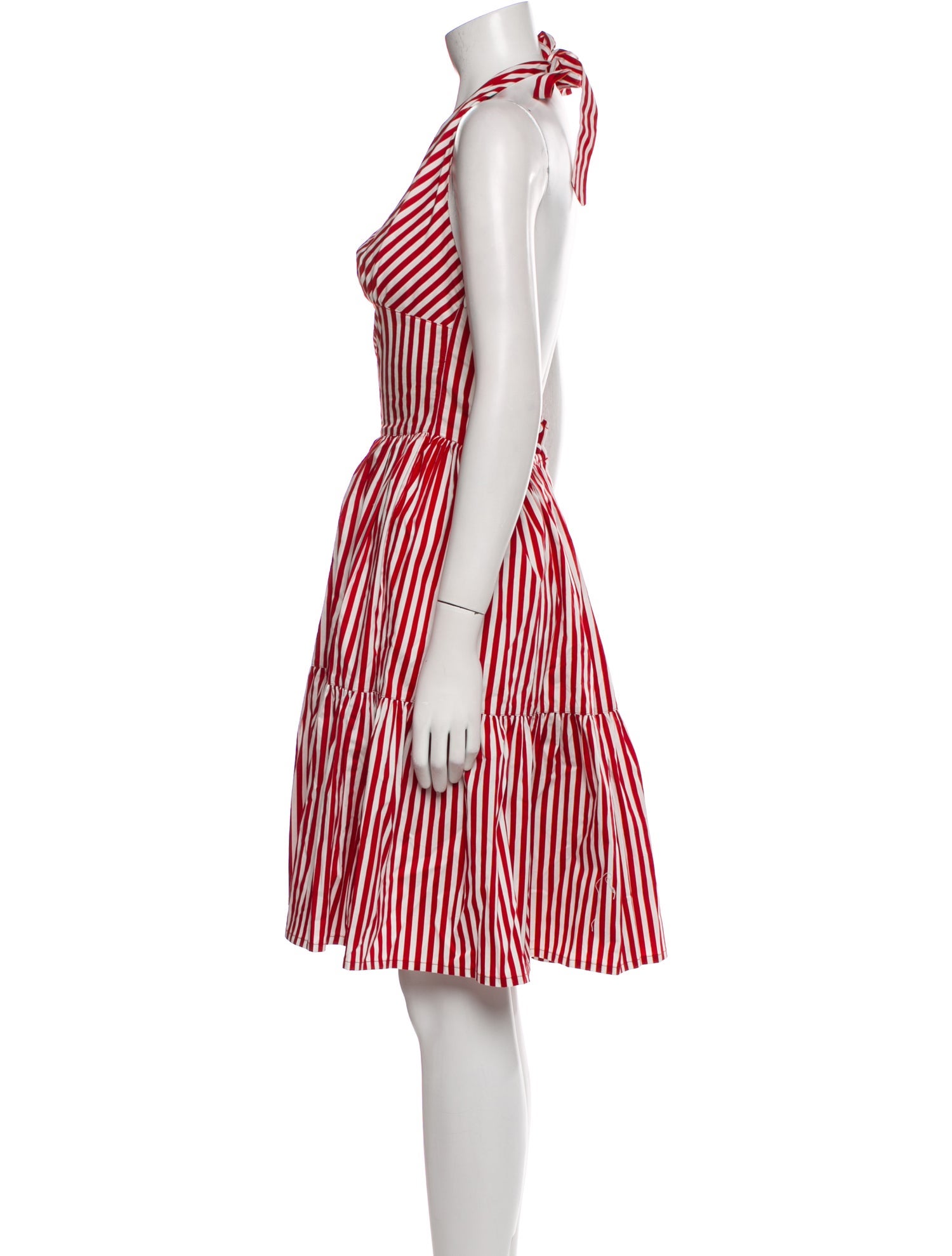 Frankies Bikinis Striped Knee-Length Dress