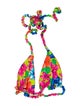 Frankies Bikinis Floral Print Ruffle Embellishment Top
