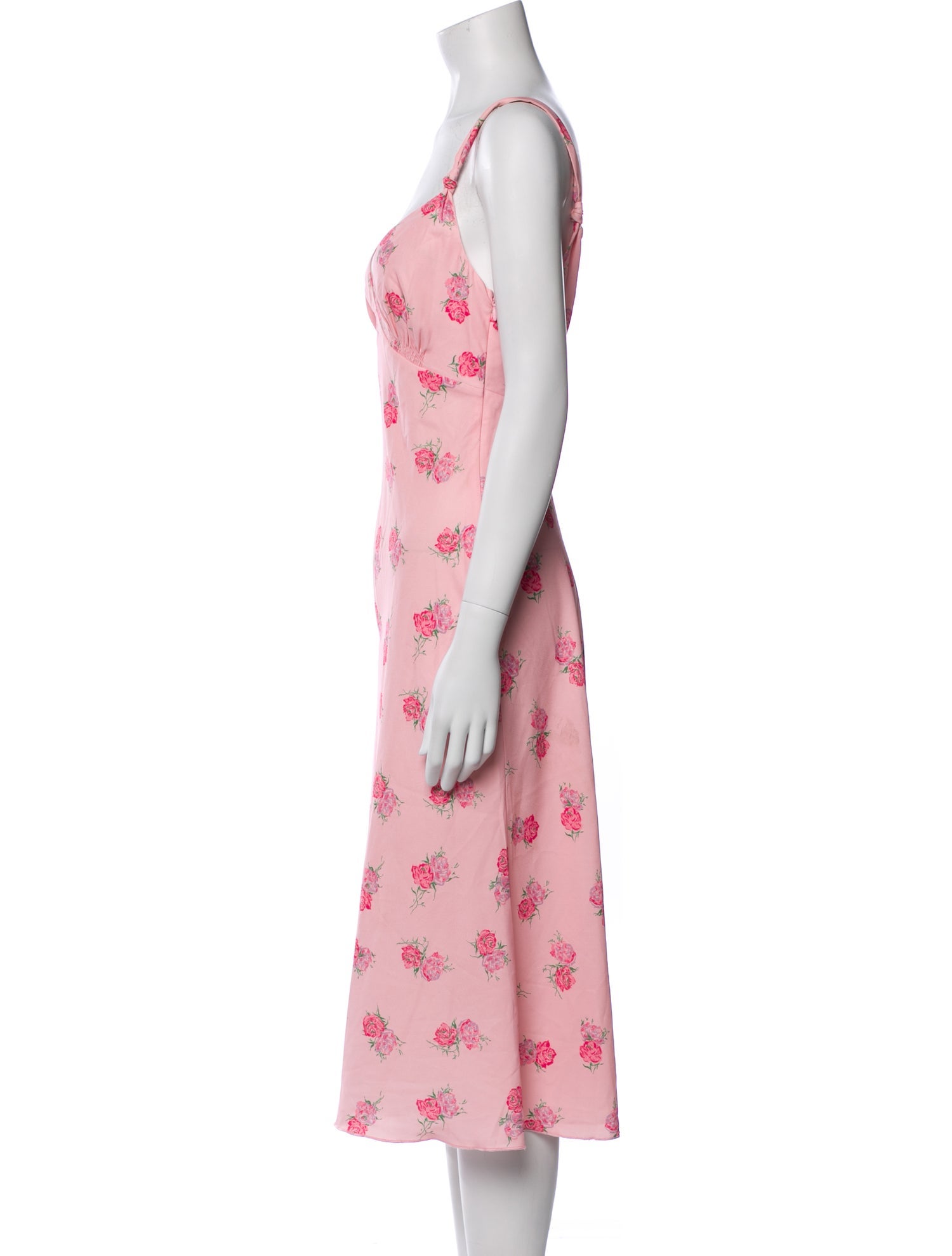 Frankies Bikinis Floral Print Knee-Length Dress