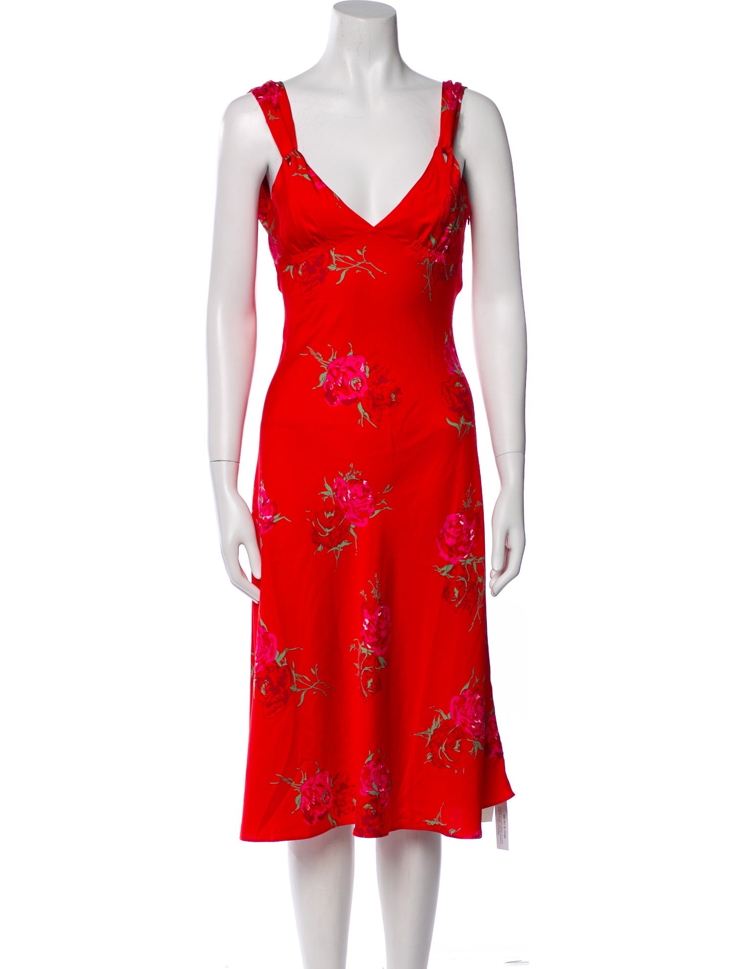 Frankies Bikinis Floral Print Midi Length Dress