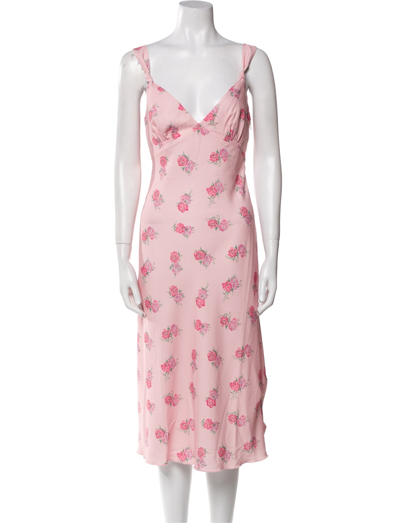 Frankies Bikinis Floral Print Midi Length Dress w/ Tags