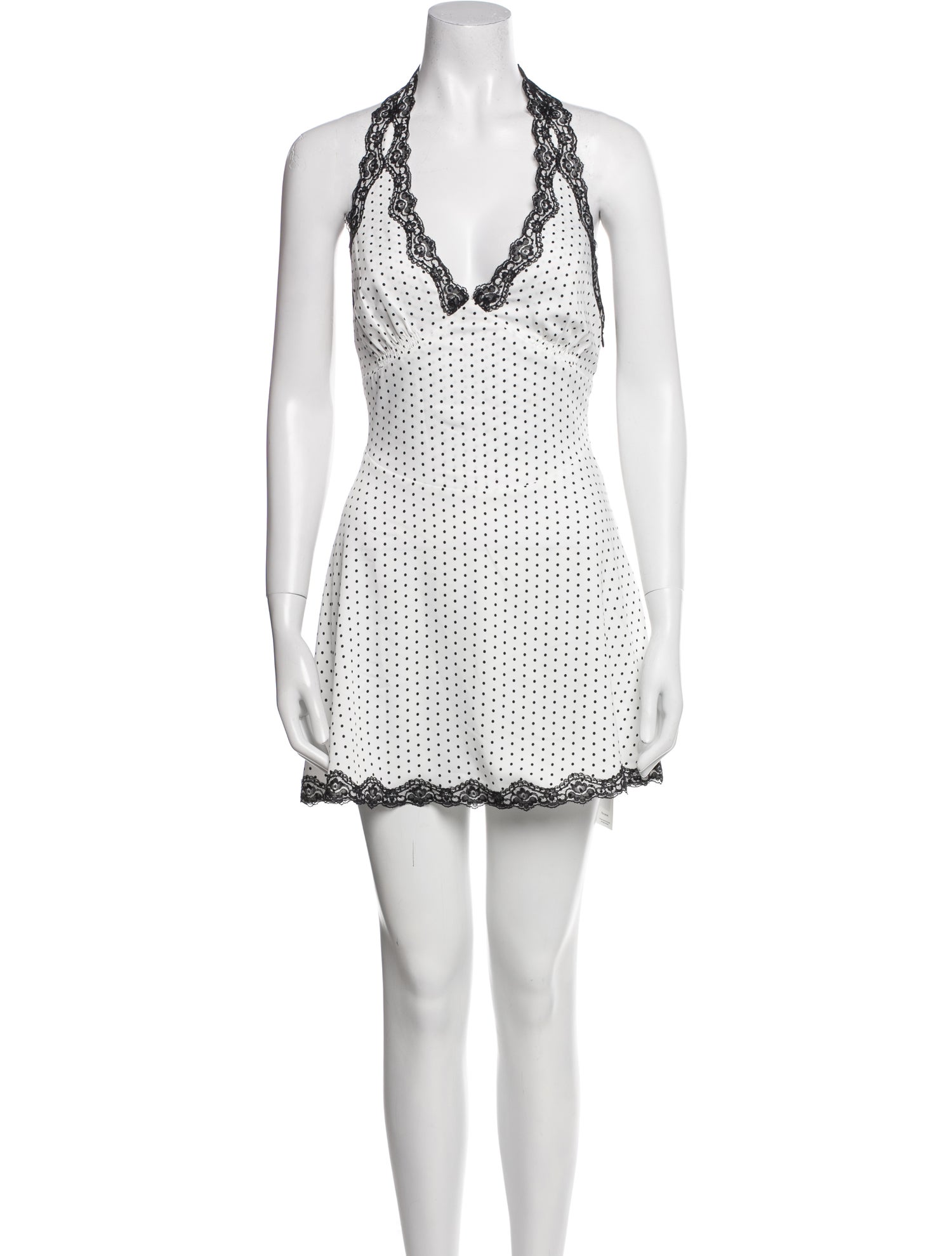 Frankies Bikinis Polka Dot Print Knee-Length Dress