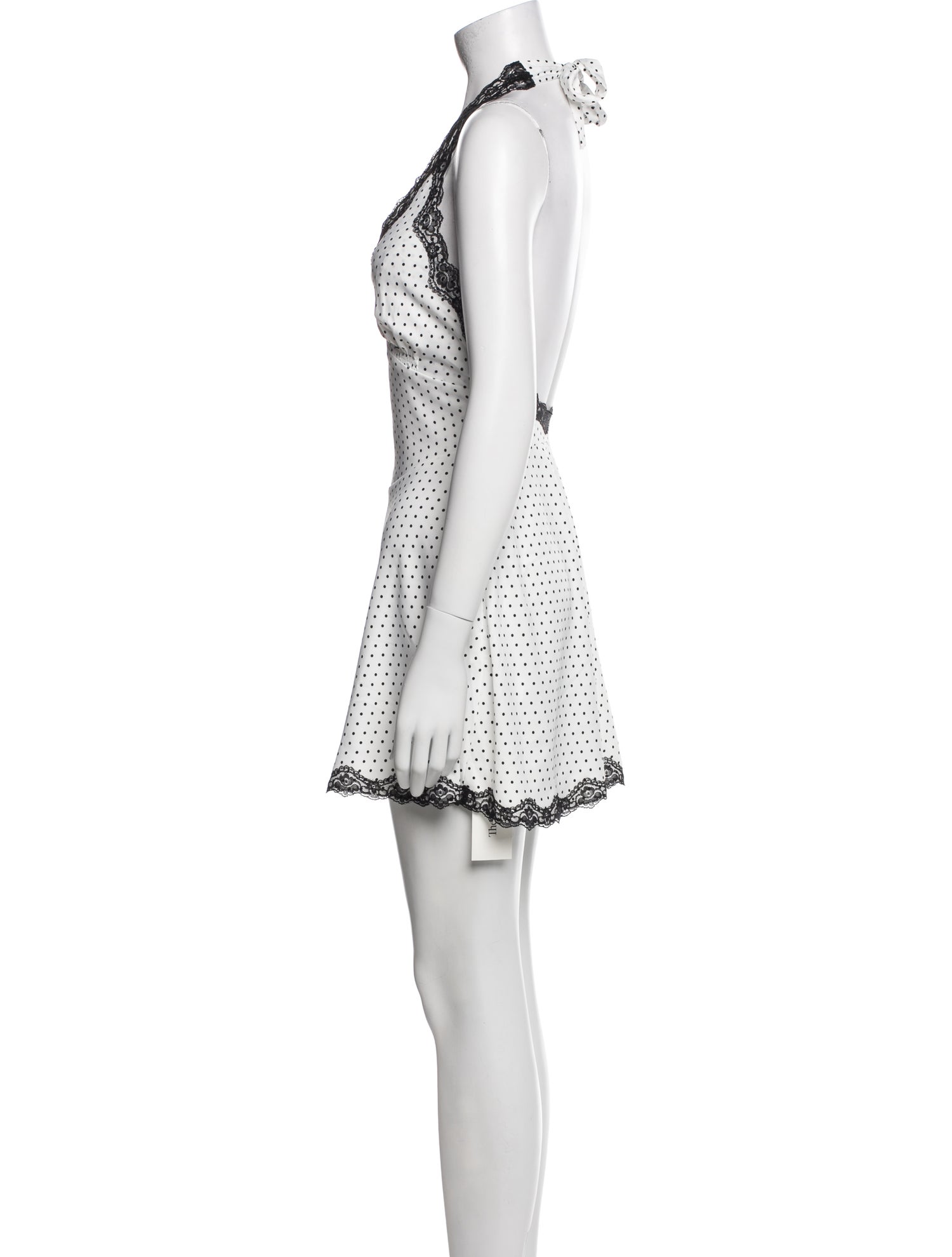 Frankies Bikinis Polka Dot Print Knee-Length Dress