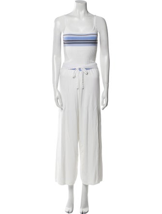 Frankies Bikinis Striped Pant Set