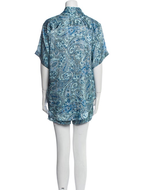 Frankies Bikinis Silk Paisley Print Pant Set