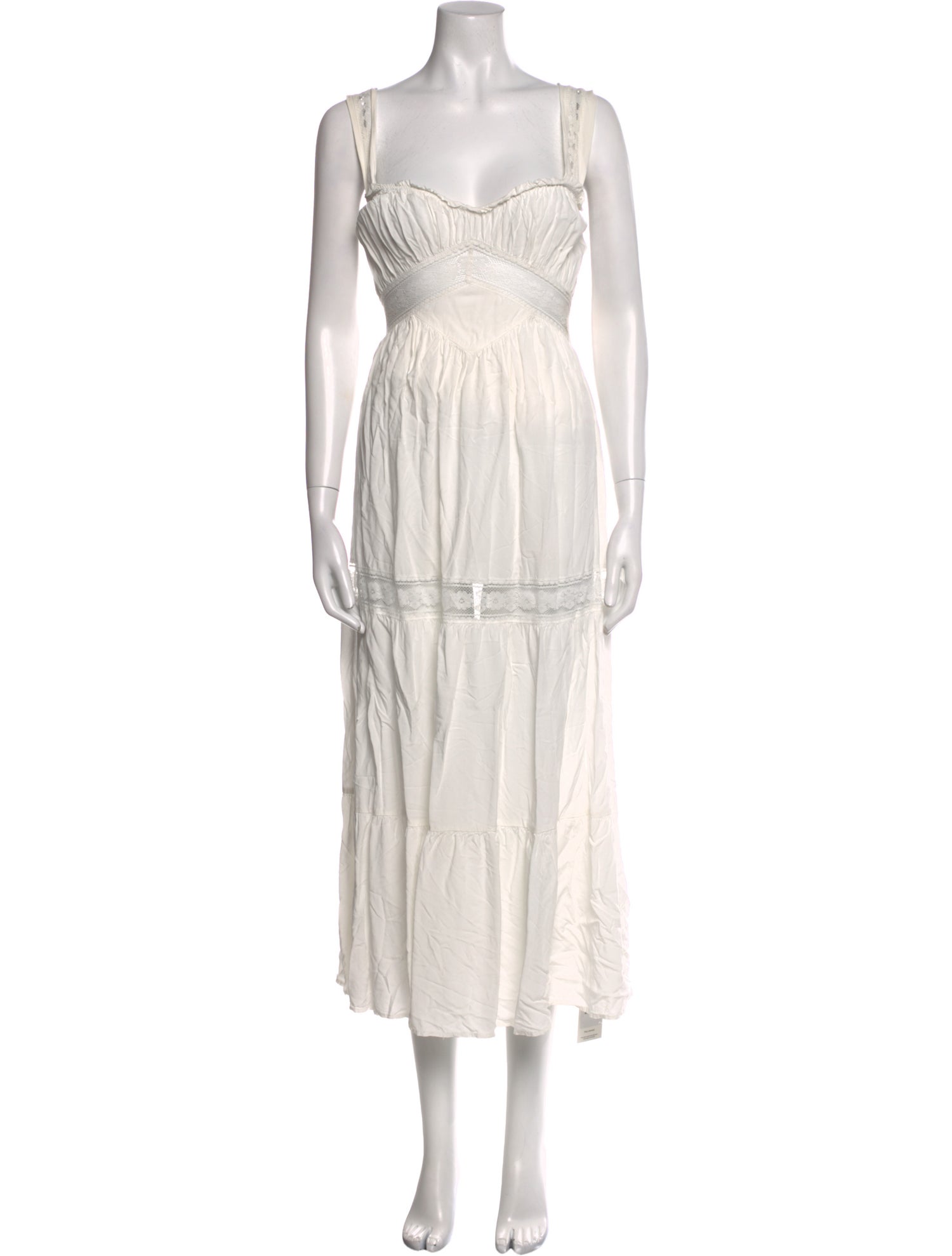 Frankies Bikinis Square Neckline Knee-Length Dress