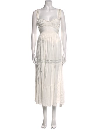 Frankies Bikinis Square Neckline Knee-Length Dress