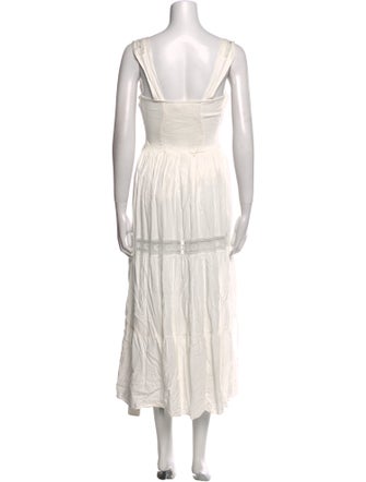 Frankies Bikinis Square Neckline Knee-Length Dress