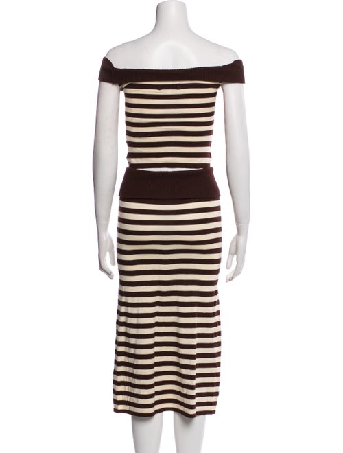 Frankies Bikinis Striped Skirt Set