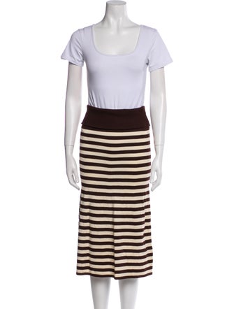 Frankies Bikinis Striped Skirt Set