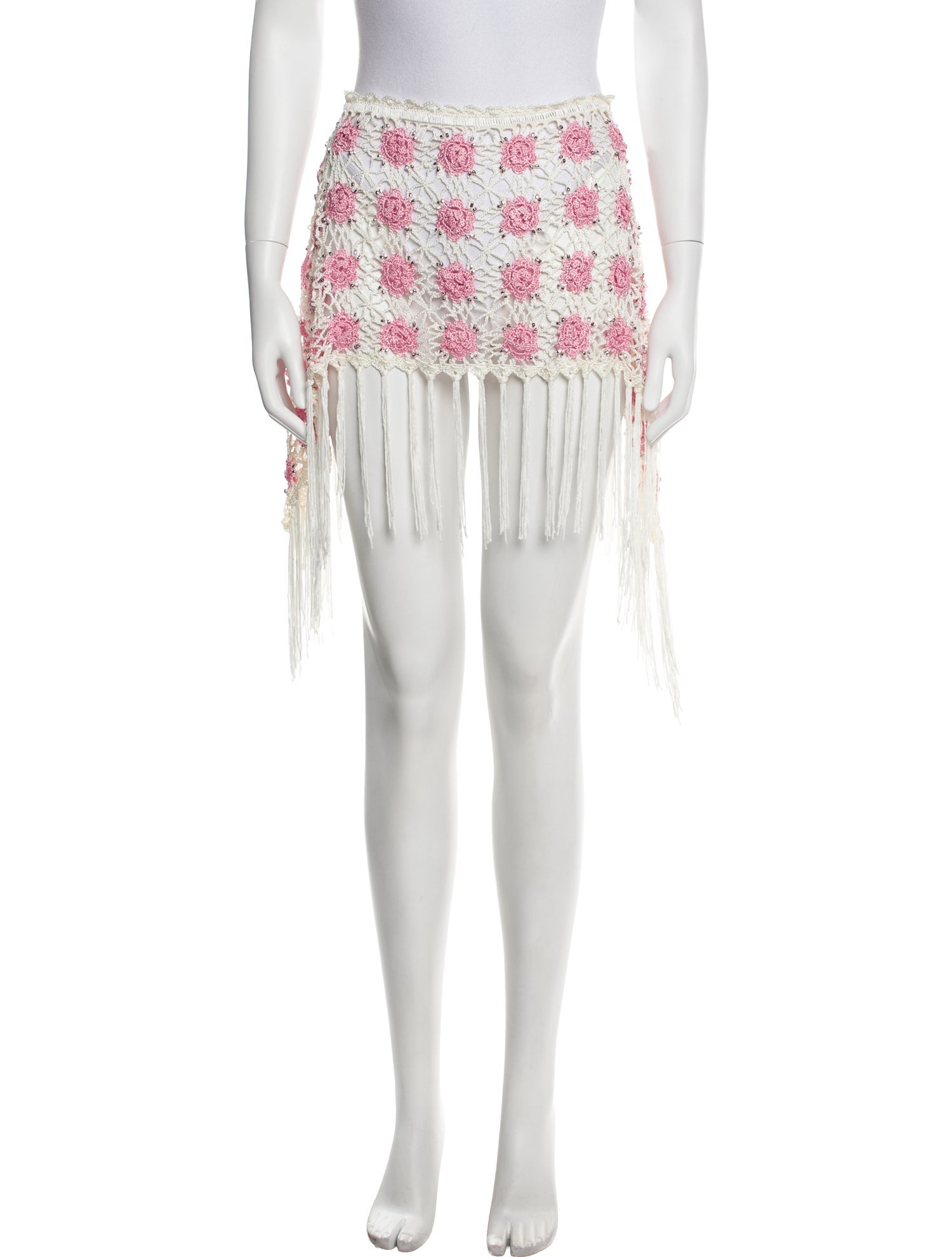 Frankies Bikinis Patterned Beaded Accents Cover-Up w/ Tags