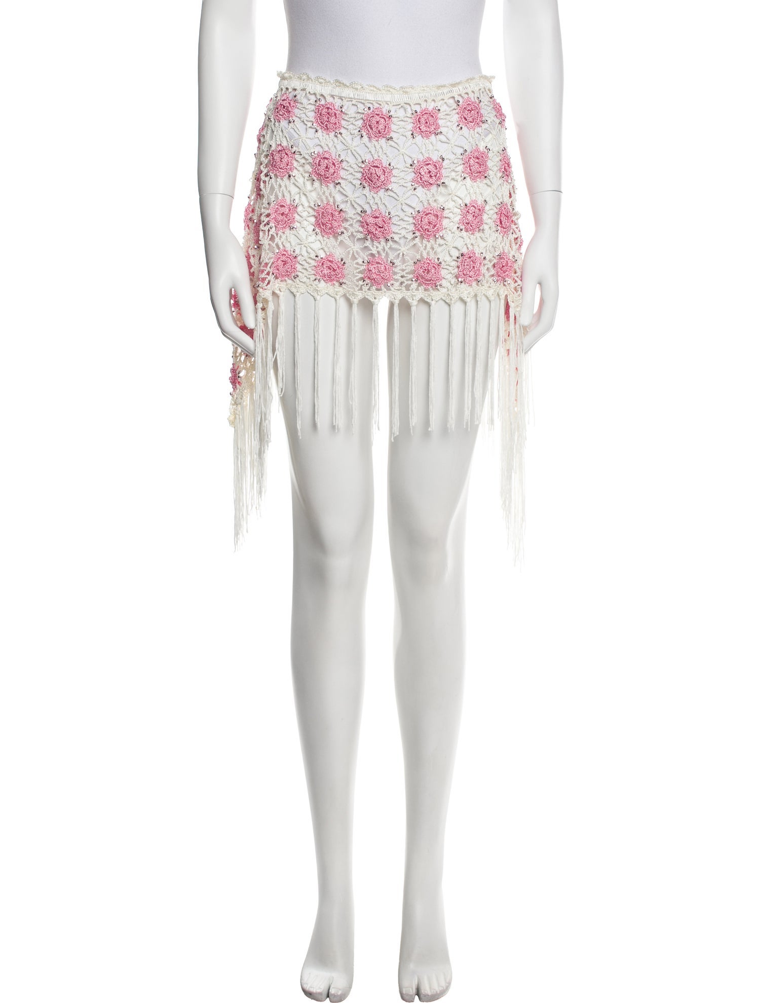 Frankies Bikinis Patterned Tassel Accents Cover-Up w/ Tags