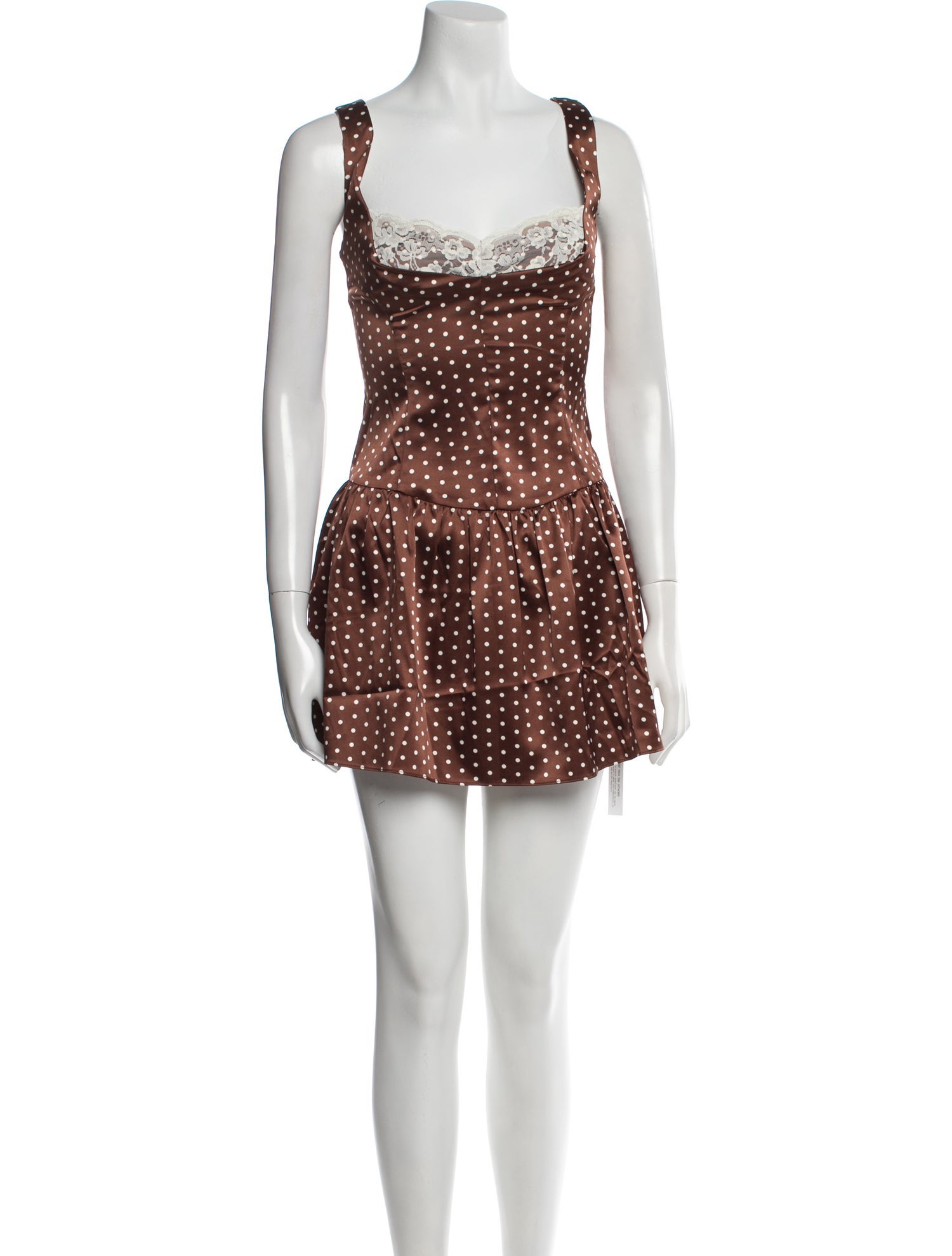 Frankies Bikinis Polka Dot Print Mini Dress w/ Tags