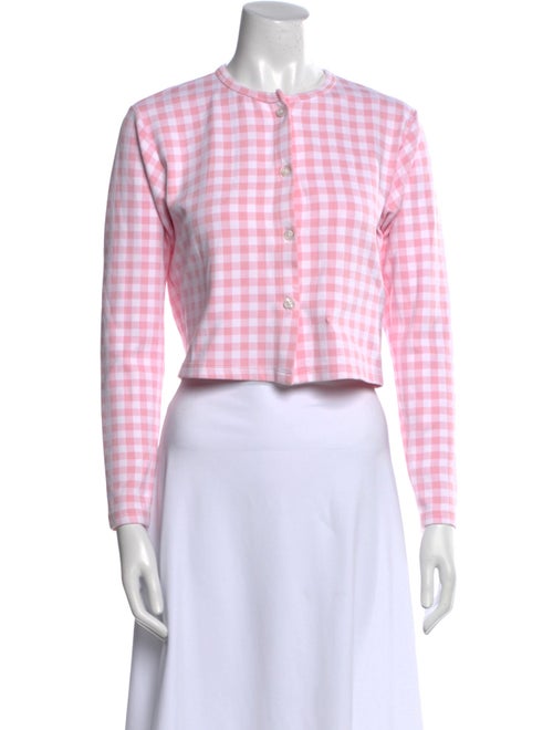 Frankies Bikinis Plaid Print Crew Neck Sweater