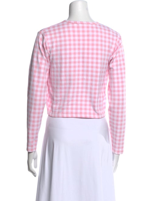 Frankies Bikinis Plaid Print Crew Neck Sweater