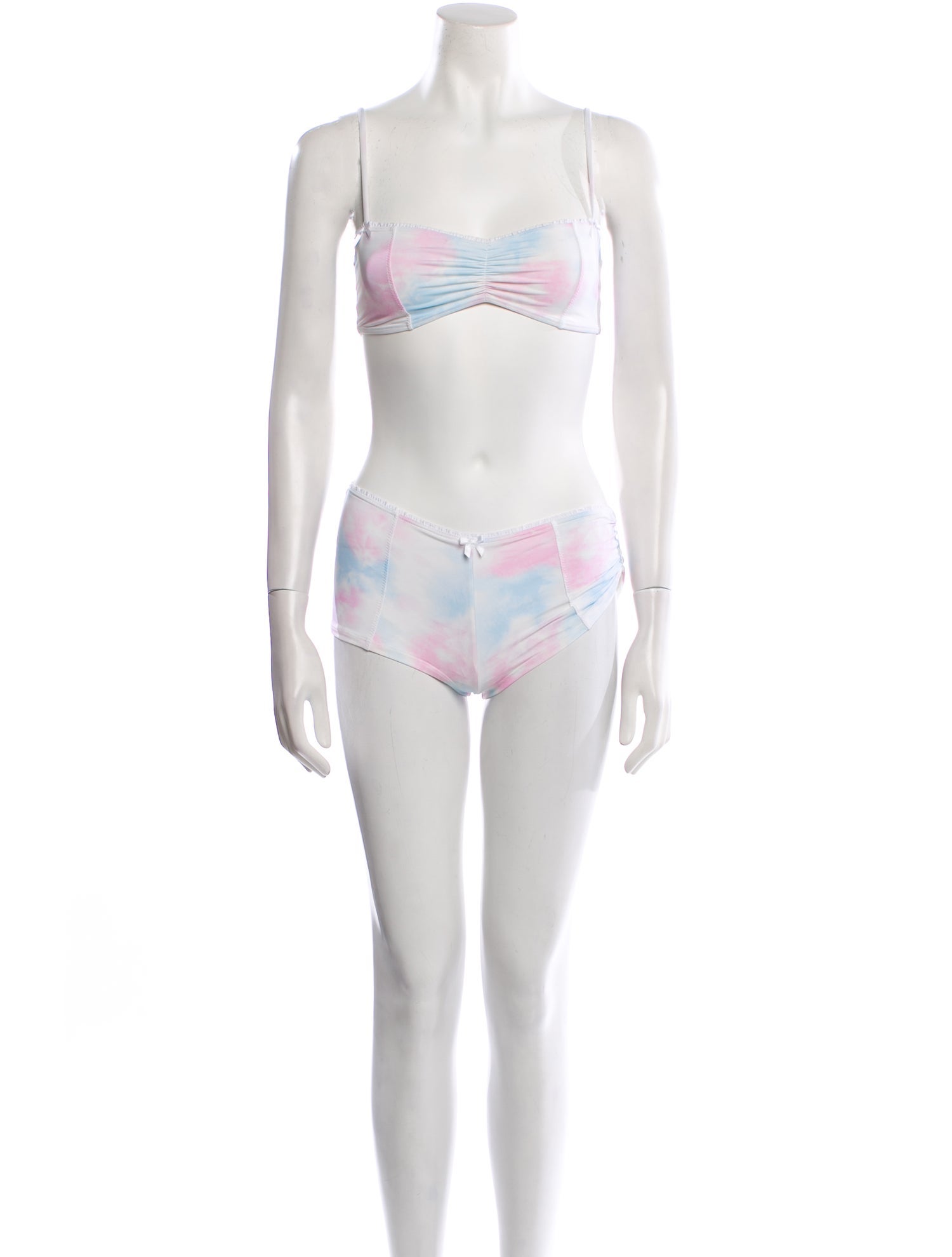 Frankies Bikinis Tie-Dye Print Distressed Accents Bikini w/ Tags