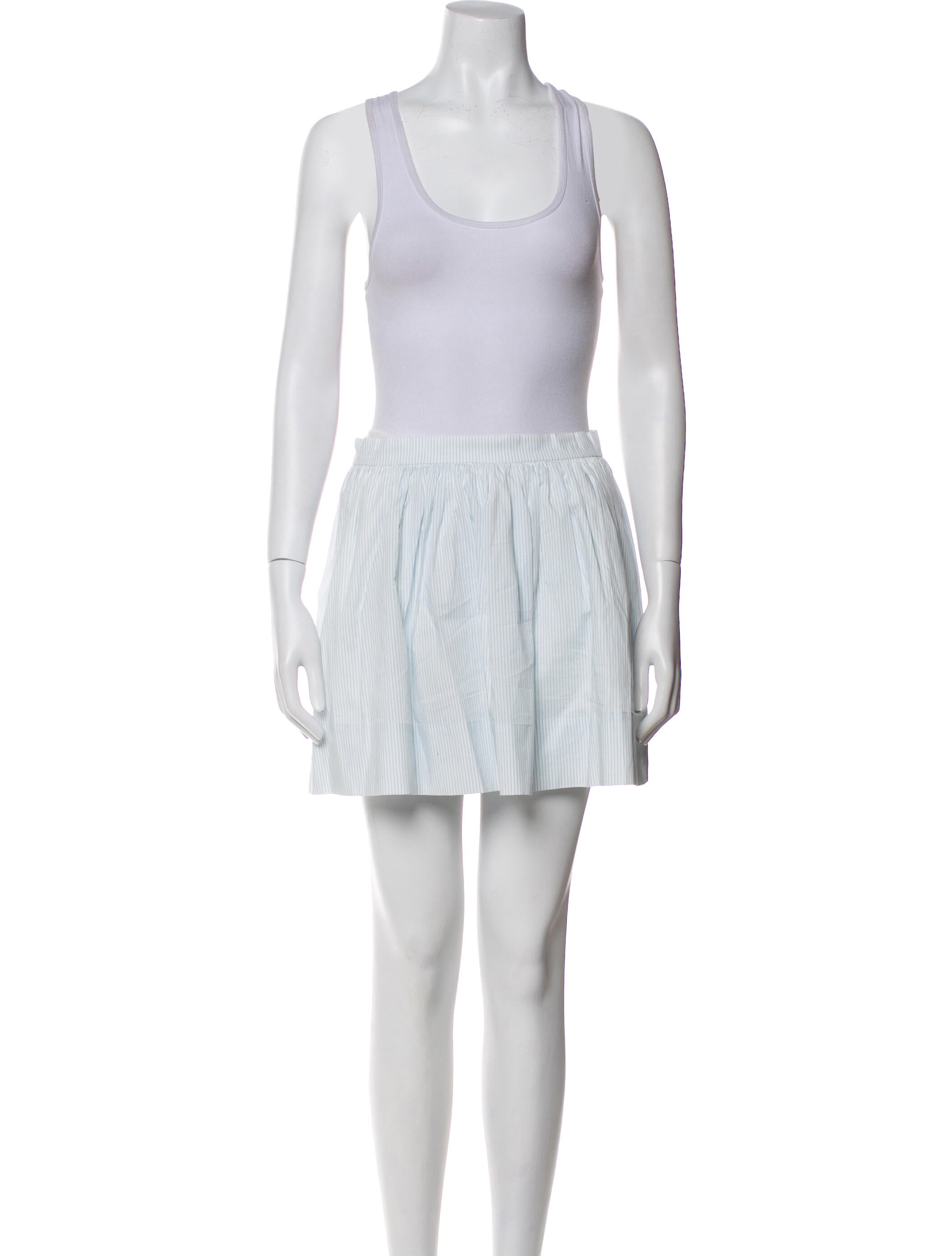 Frankies Bikinis Striped Skirt Set