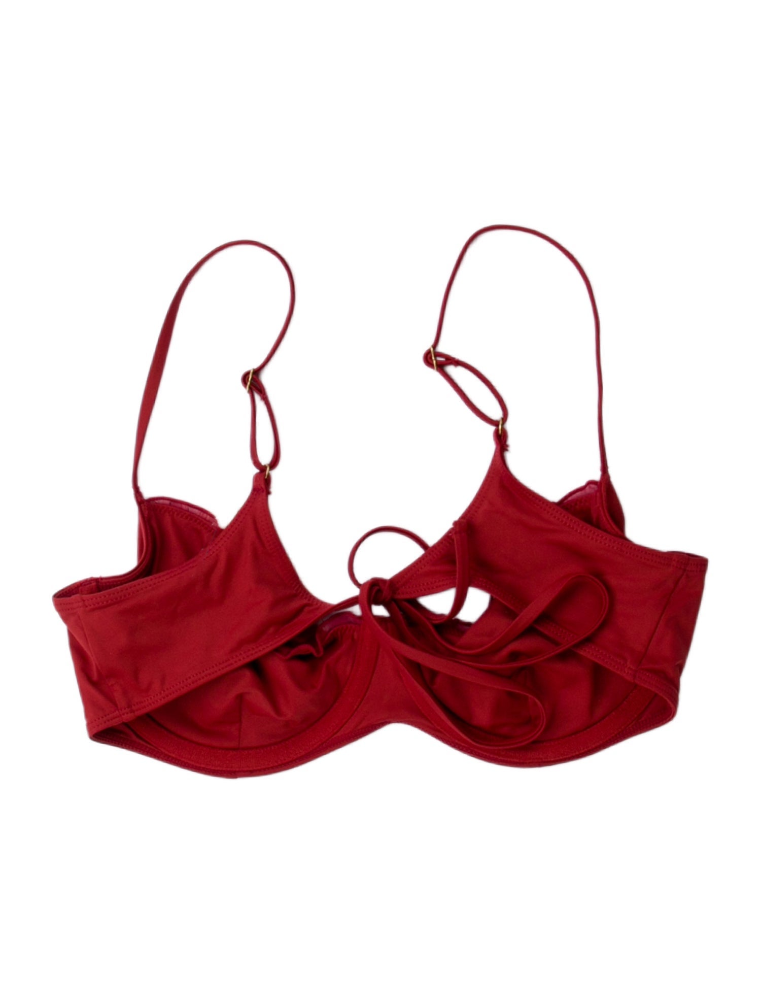 Frankies Bikinis Ruffle Embellishment Top