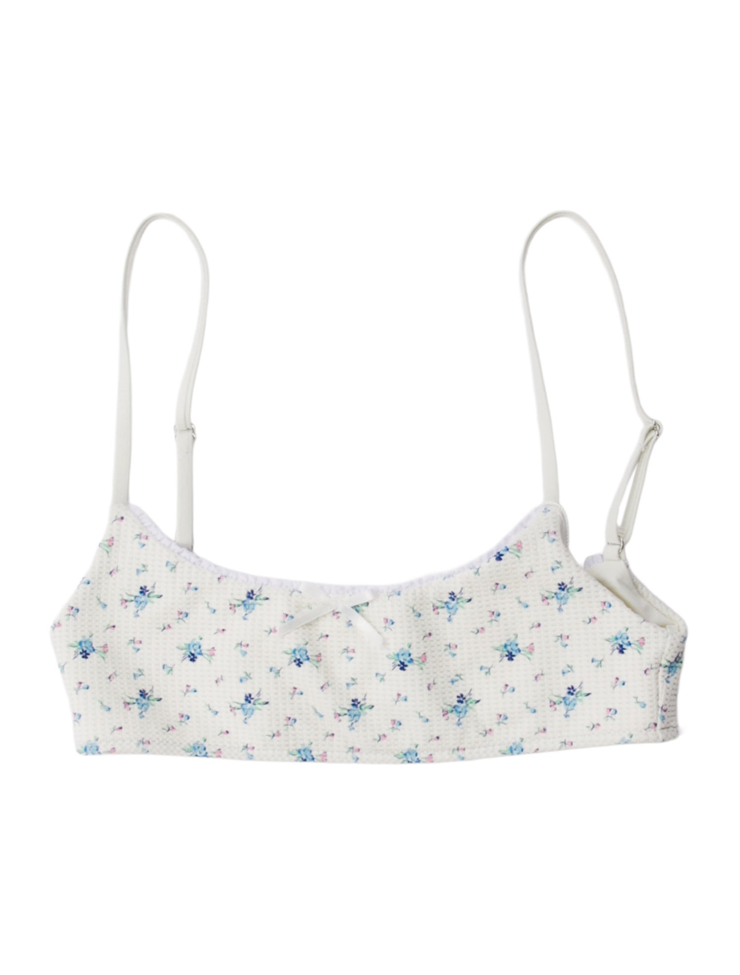 Frankies Bikinis Floral Print Bow Accents Top w/ Tags