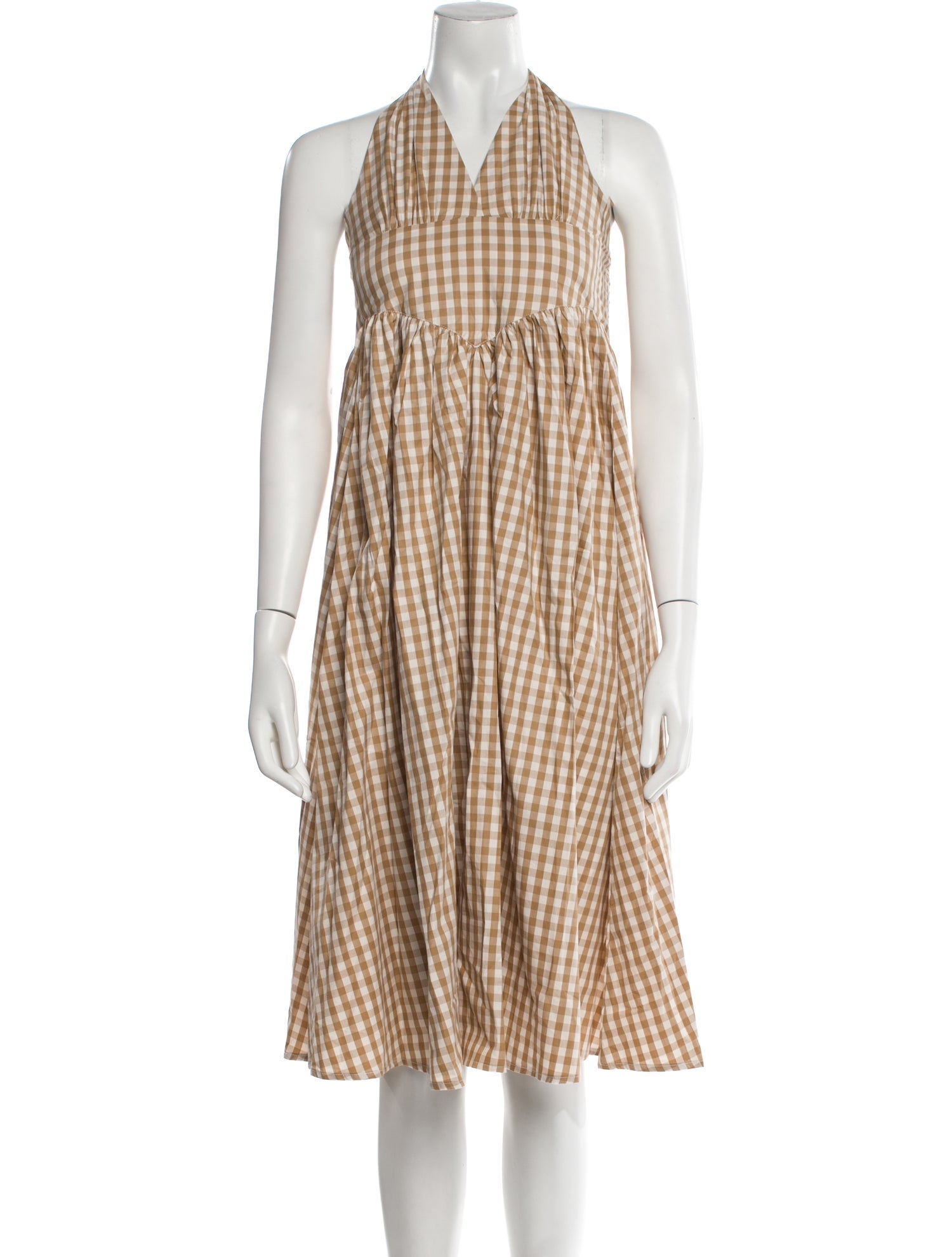 Frankies Bikinis Plaid Print Midi Length Dress w/ Tags