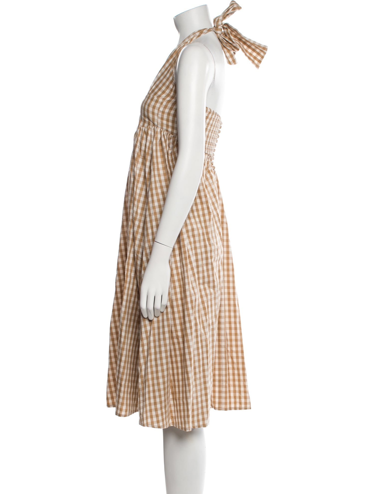 Frankies Bikinis Plaid Print Midi Length Dress w/ Tags