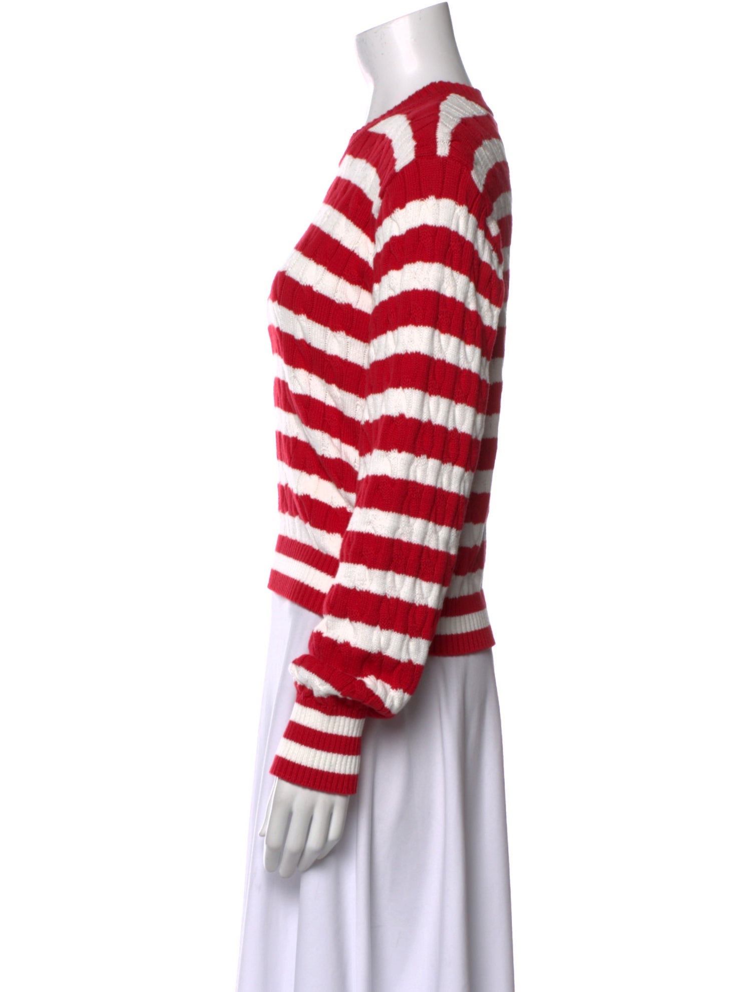 Frankies Bikinis Striped Crew Neck Sweater w/ Tags